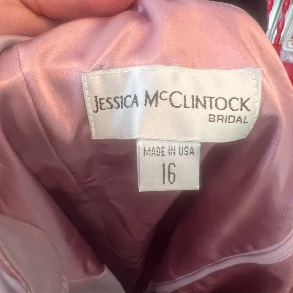 Jessica McClintock Vintage Bridal Lavender Floor Length Dress - Picture 7 of 7